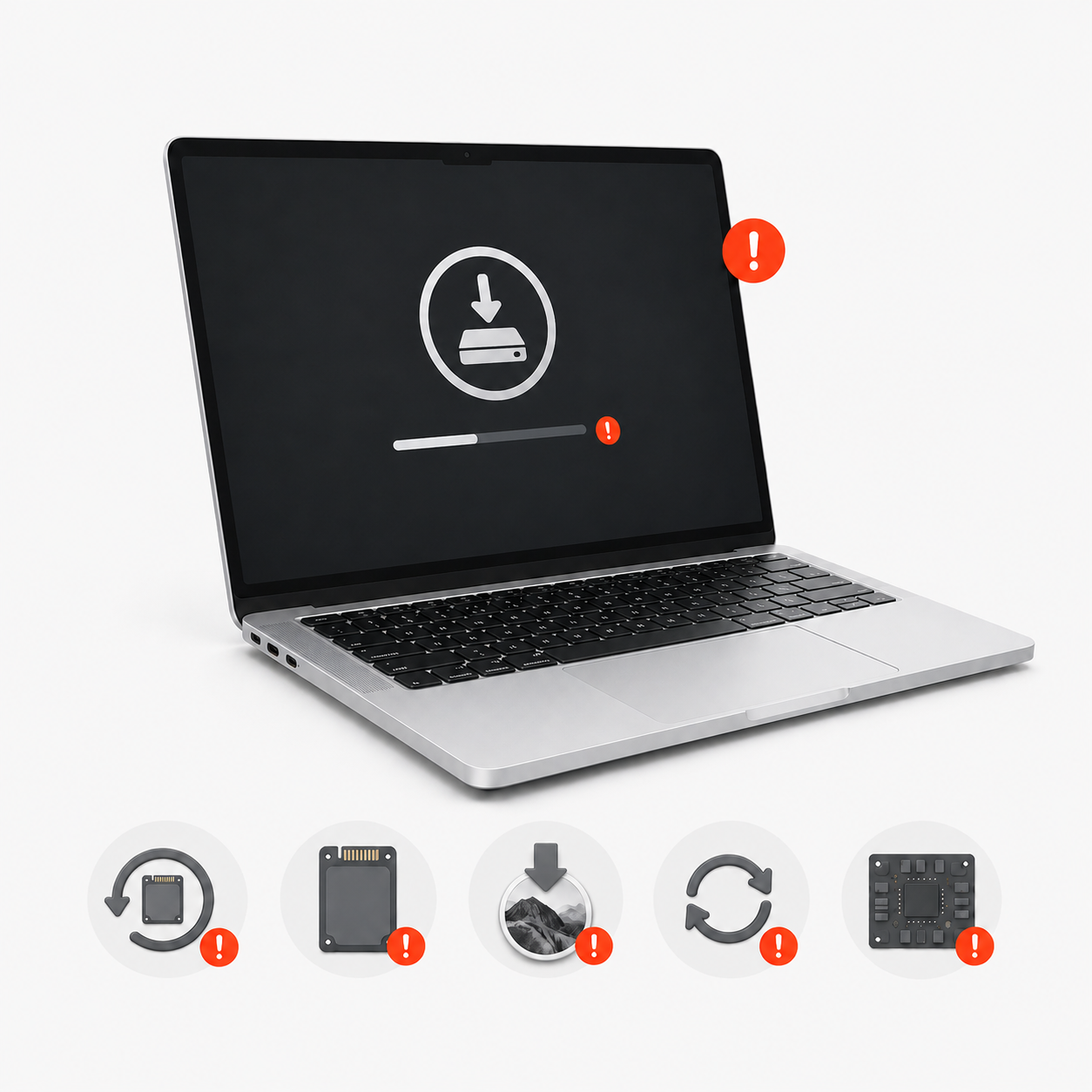 На MacBook Pro Retina Intel не устанавливается macOS — ремонт в Харькове