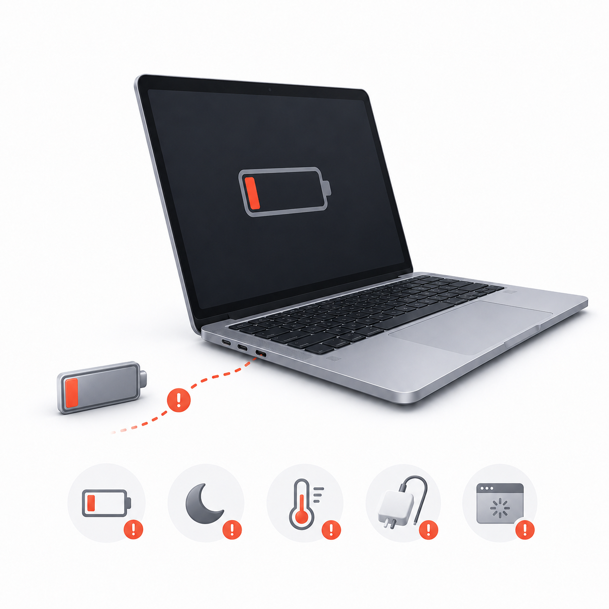 MacBook Pro Retina Intel быстро разряжается — диагностика батареи в Харькове