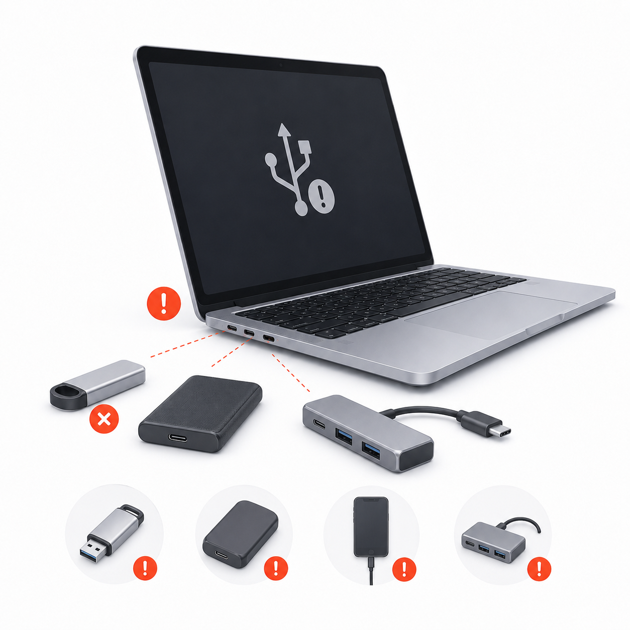 MacBook Pro Retina Intel не видит флешку или USB-устройства — ремонт в Харькове