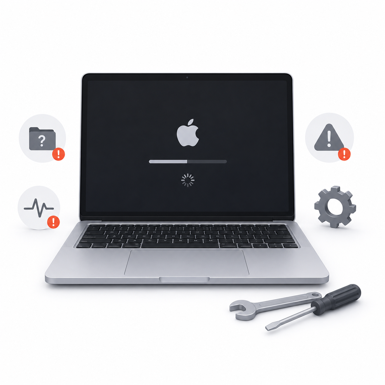 MacBook Pro 14 не загружается macOS — диагностика системы в Харькове