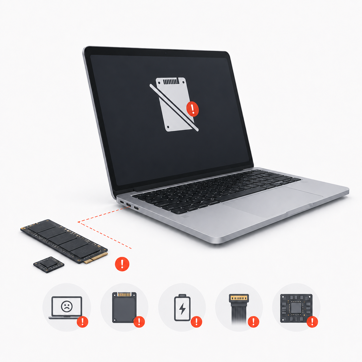 MacBook Pro Retina Intel не видит SSD или внутренний накопитель — ремонт в Харькове