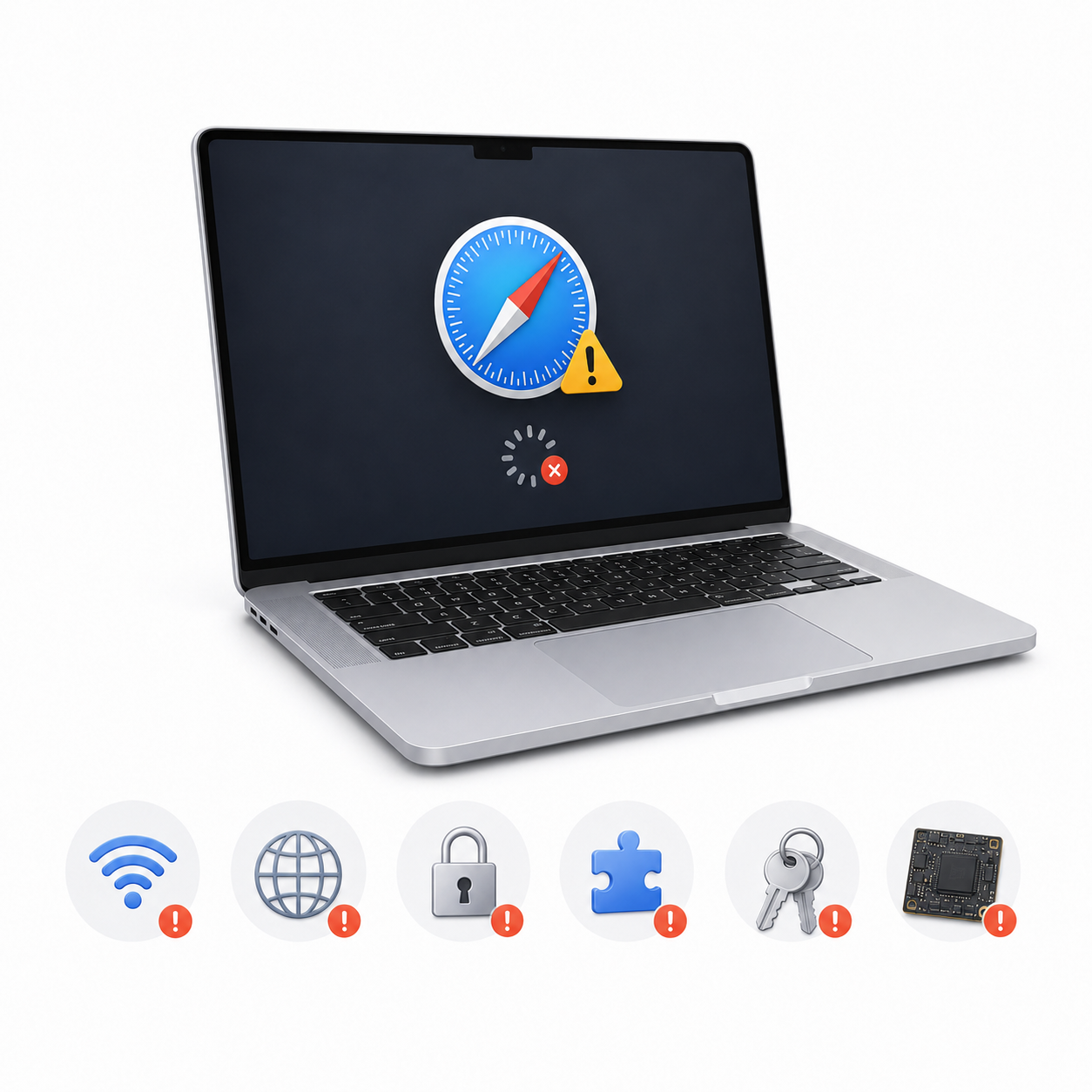 Не работает Safari на MacBook Pro Retina / Intel — диагностика в Харькове