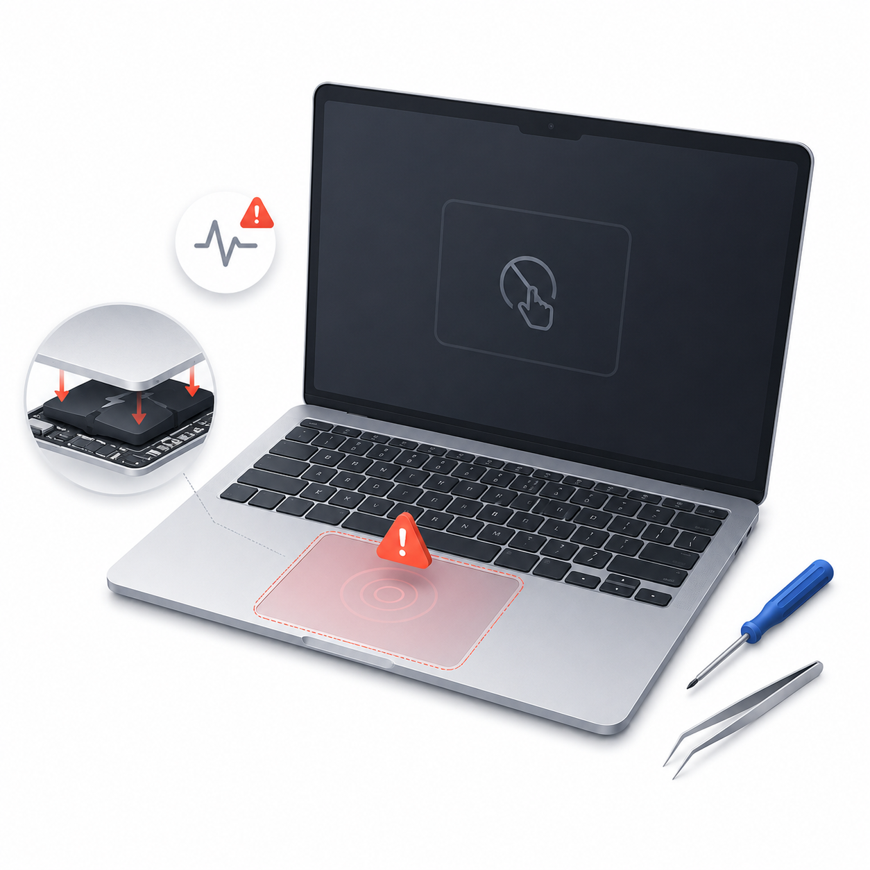 MacBook Air не работает трекпад — диагностика и ремонт в Харькове