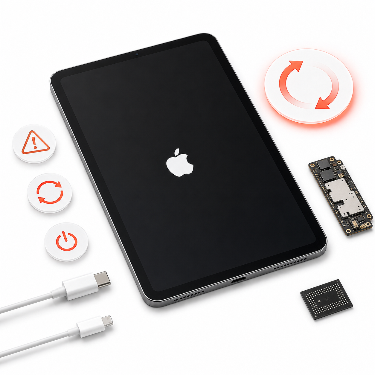iPad Pro завис на яблоке — диагностика и восстановление в iXpert