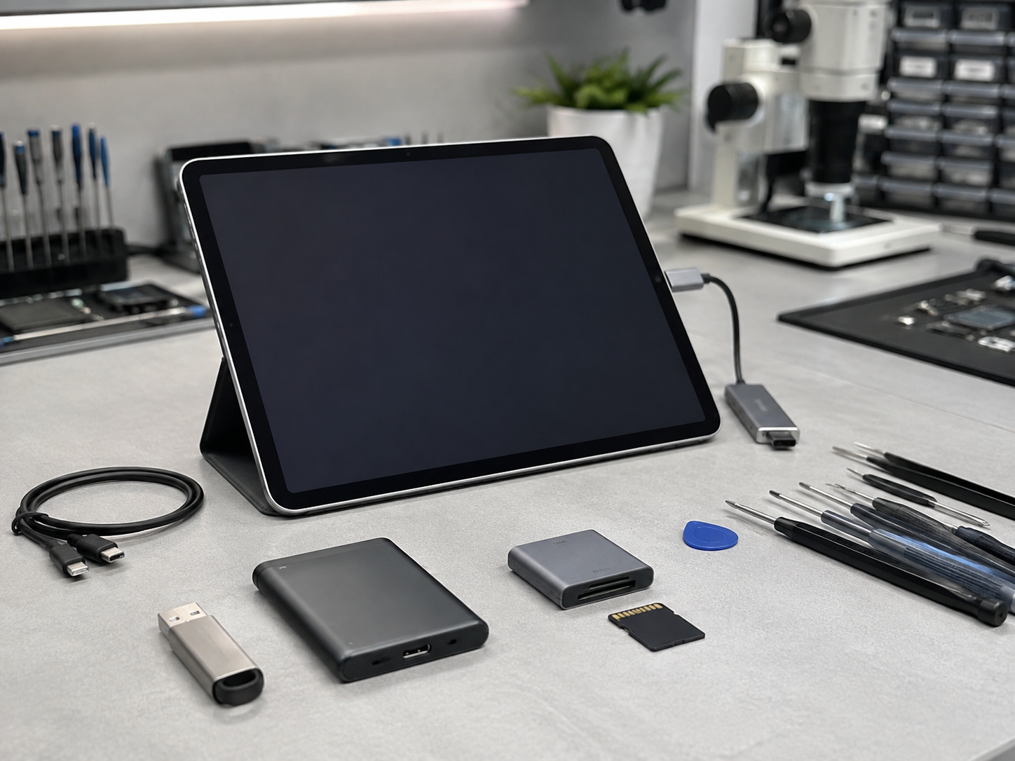 iPad mini не видит флешку или USB-устройство — диагностика разъёма