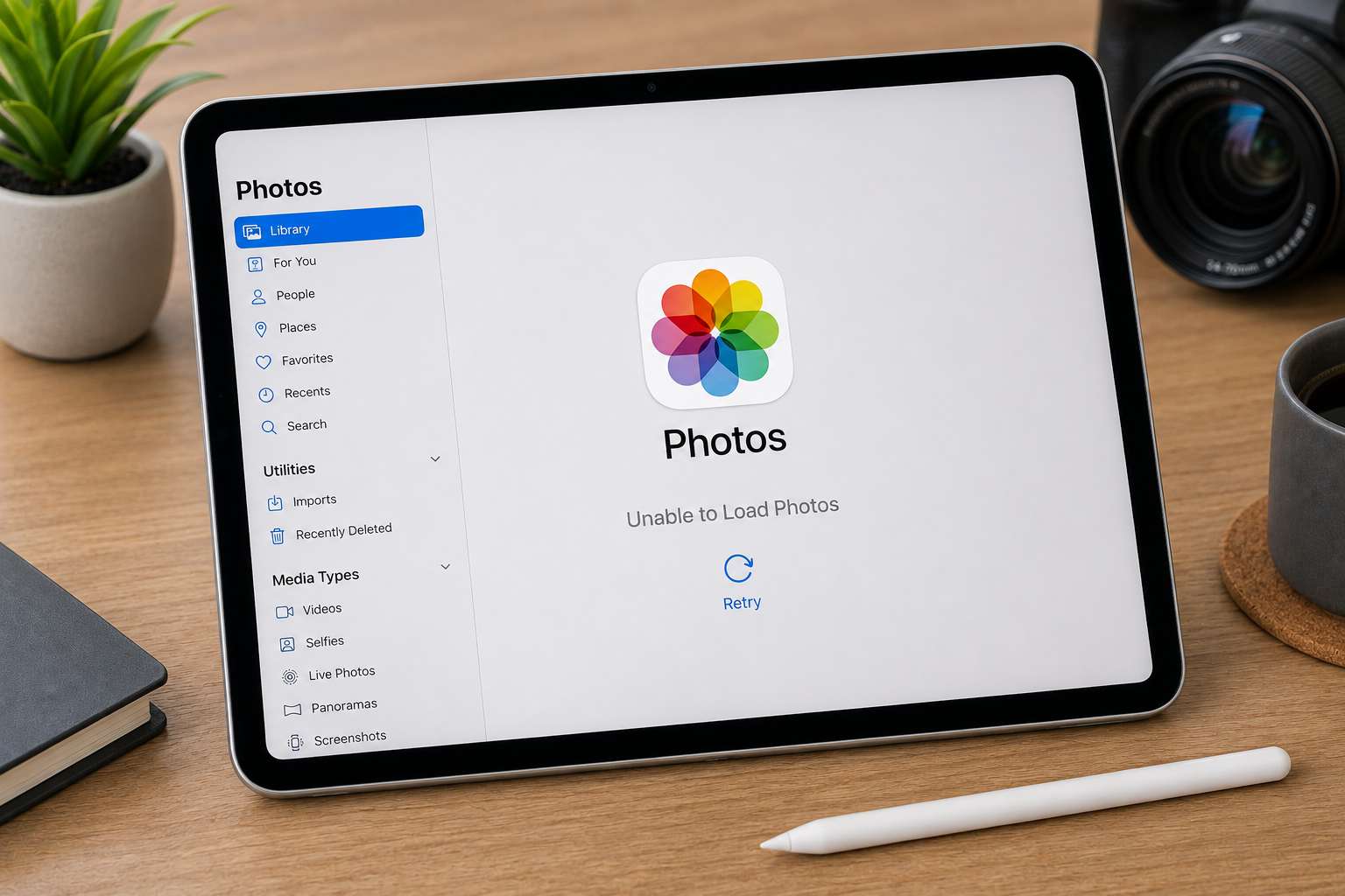 Не работает Фото на iPad mini — диагностика iCloud Photos и оптимизации памяти