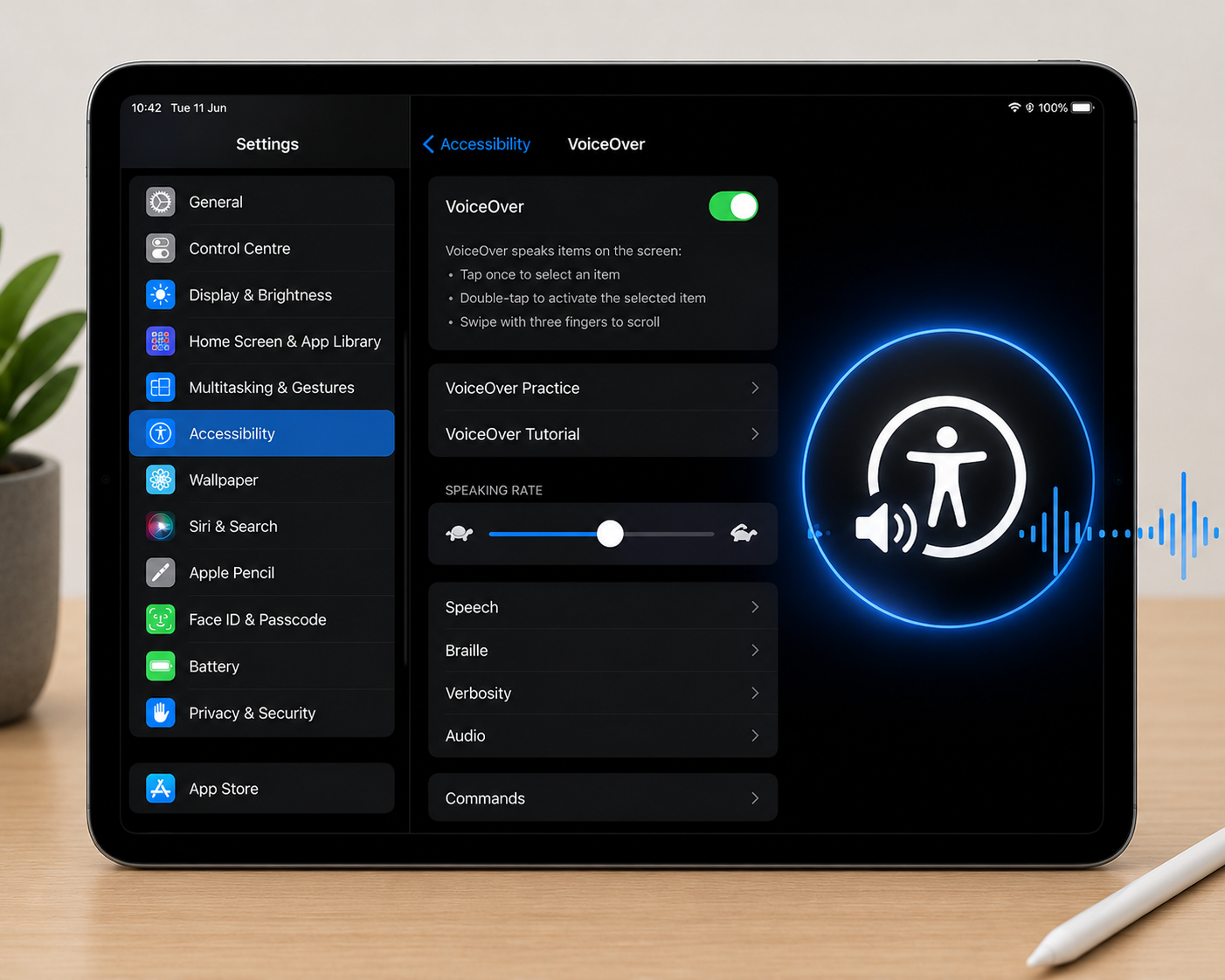 Не работает VoiceOver на iPad Pro — диагностика клавиатуры и озвучивания