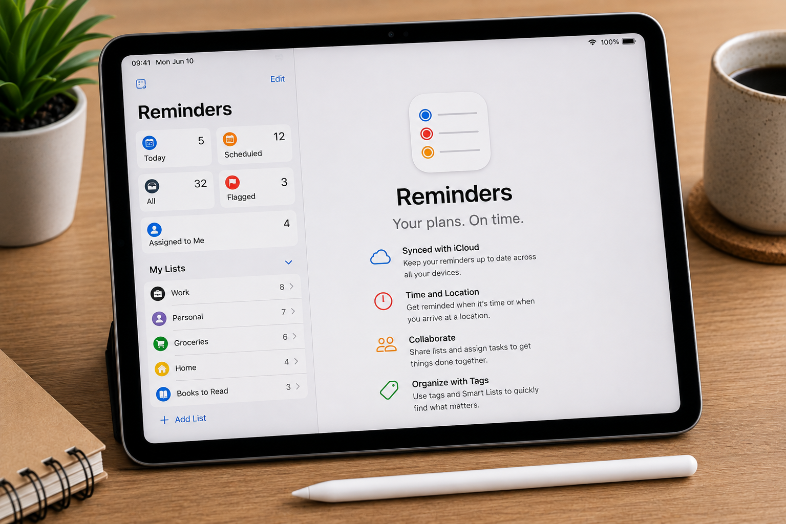 Не работает Reminders на iPad Air — диагностика Smart Lists тегов и Groceries
