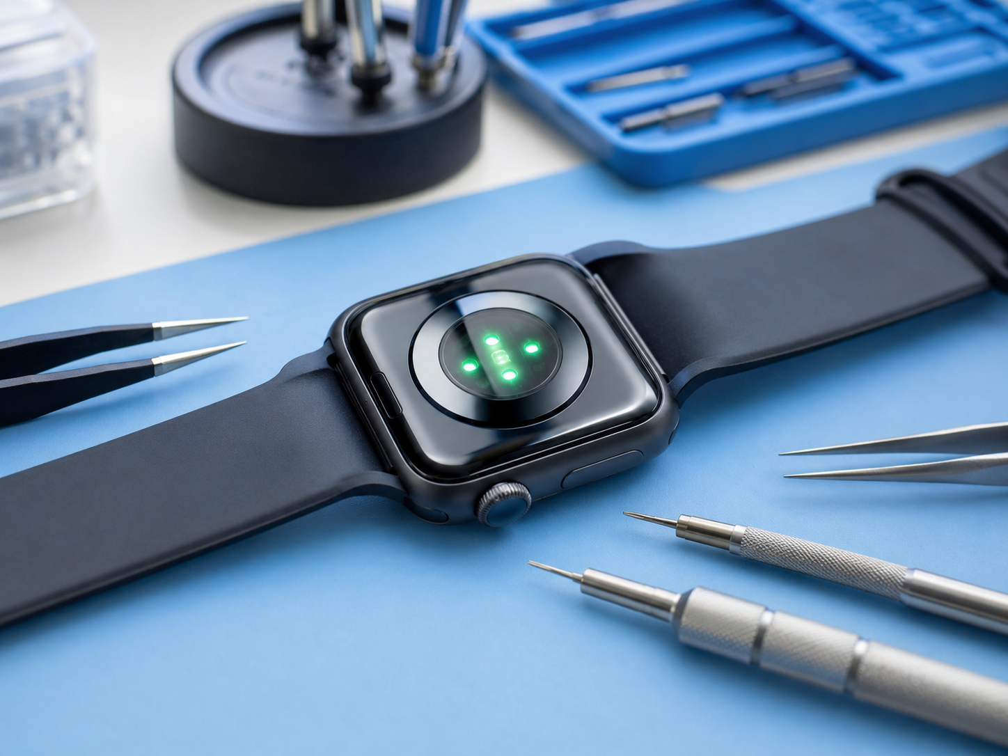 Не работает датчик пульса Apple Watch Series 9 — диагностика оптического и электрического датчика