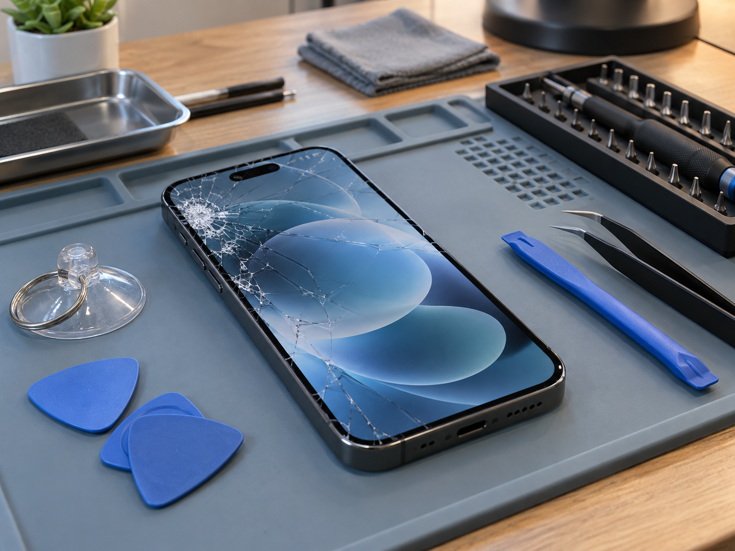 Замена стекла iPhone 15