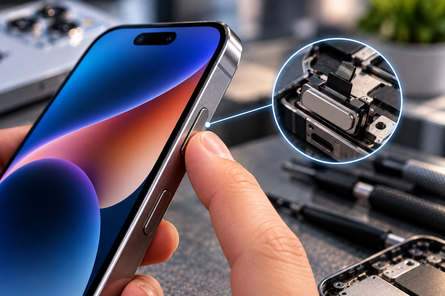 Не работает боковая кнопка iPhone 16 Plus